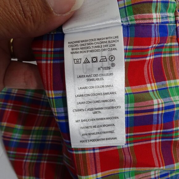 Polo Ralph Lauren Men Classic Fit Red Plaid Button Down Shirt XL 17.5 Christmas - Picture 8 of 13